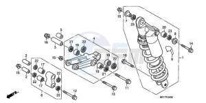 XL700VA9 France - (F / ABS CMF) drawing REAR CUSHION