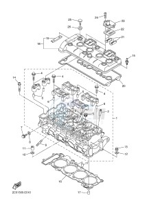 YZF-R6 R6 600 (1JSU 1JSV) drawing CYLINDER