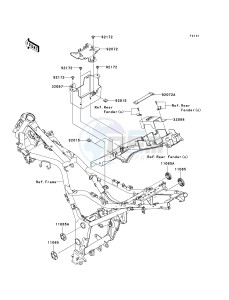 EX250 J [NINJA 250R] (J8F-J9FA) J9FA drawing FRAME FITTINGS