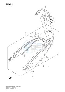 GSX650F (E3-E28) Katana drawing SEAT TAIL COVER (MODEL K8:YAY)