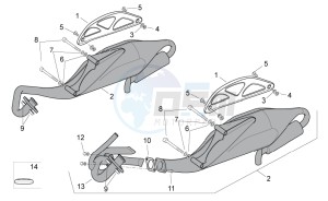 SR 50 H2O new ie AND carb. drawing Exhaust pipe