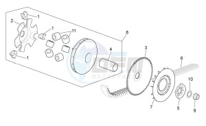 Scarabeo 100 4T e3 net drawing Variator