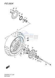 GSX-250 RA drawing REAR WHEEL (GW250RAL8 P21)