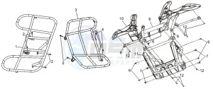 QUADRAIDER 600 DELUXE drawing REAR LUGGAGE FRAME / FRONT LUGGAGE FRAME