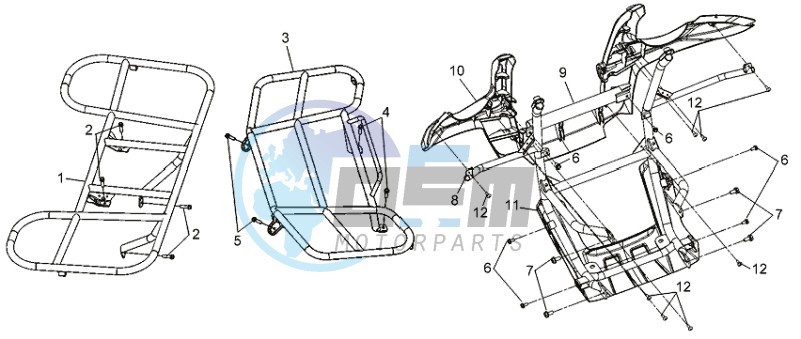 REAR LUGGAGE FRAME / FRONT LUGGAGE FRAME