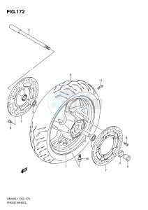 AN400 (E2) Burgman drawing FRONT WHEEL (AN400L1 E19)