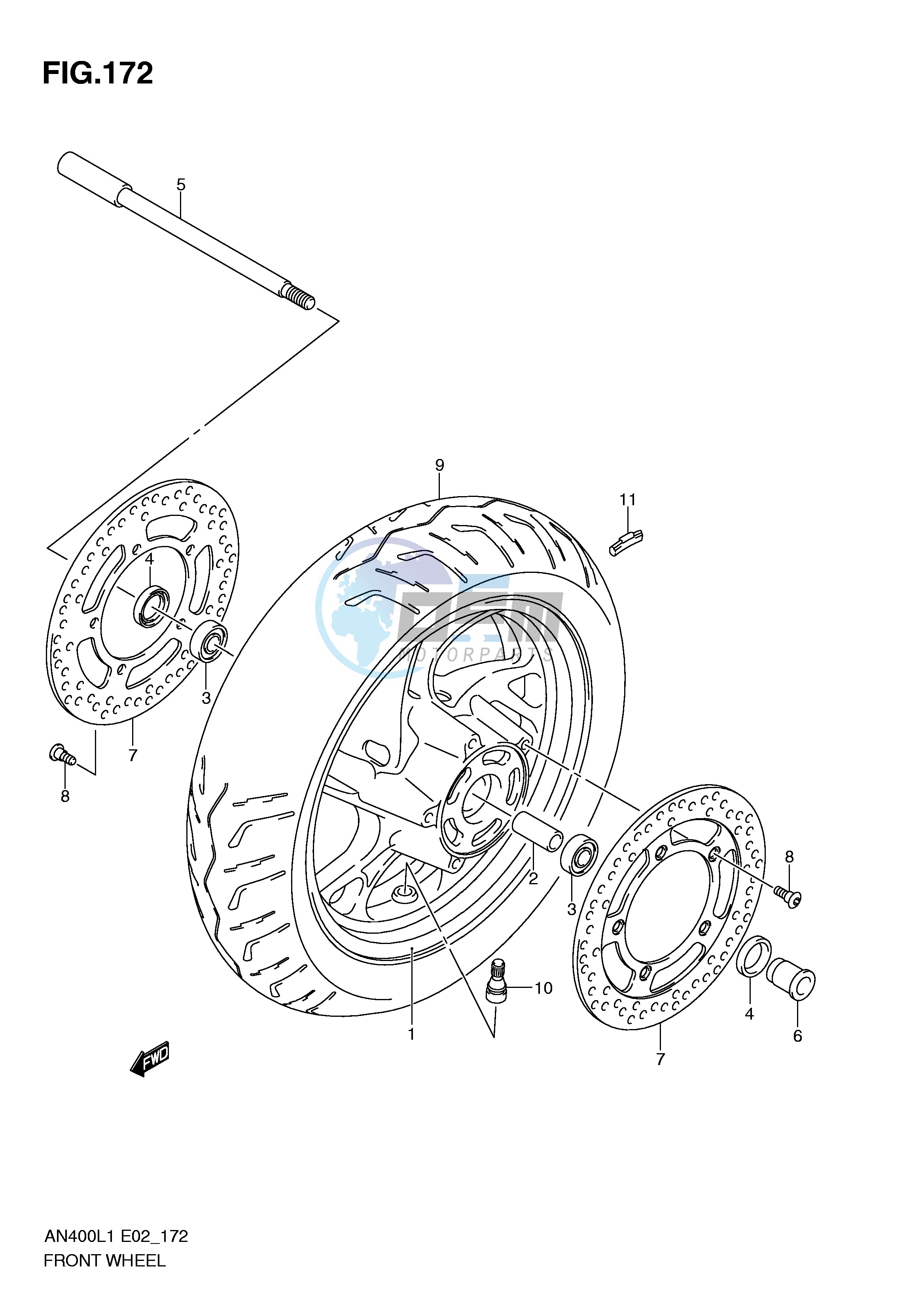 FRONT WHEEL (AN400L1 E19)