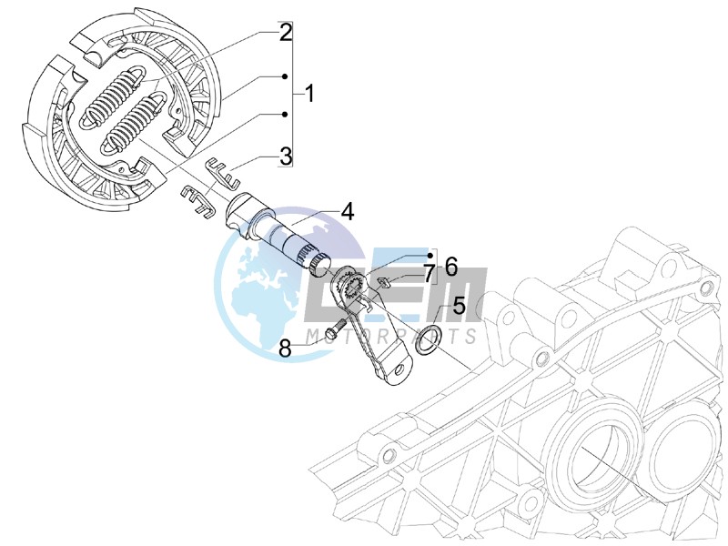 Rear brake - Brake jaw