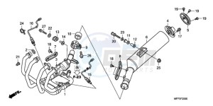 CB1300SA9 Europe Direct - (ED / ABS BCT MME TWO) drawing EXHAUST MUFFLER