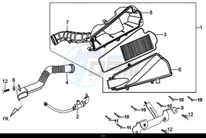 X'PRO 50 (45 Km/h) (AE05W9-EU) (E4) (L8-M1) drawing AIR CLEANER