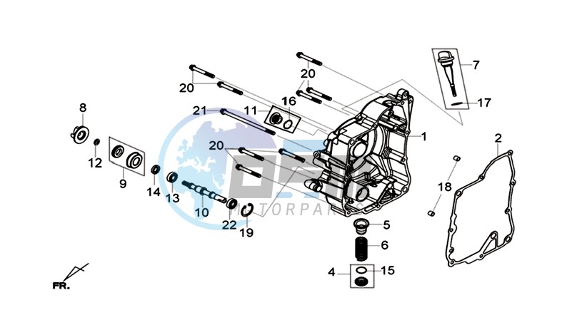 CRANKCASE DEEL RIGHT