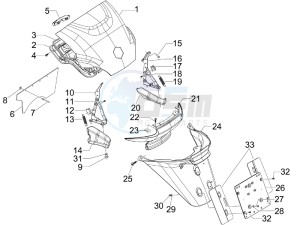 MP3 125 ie drawing Rear cover - Splash guard