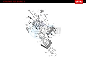 RS2-125-NACKED-RED drawing CYLINDER HEAD - CYLINDER  EURO3