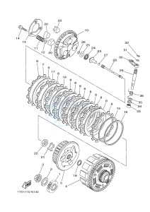 YFZ450R YFZ450RF (1TDE) drawing CLUTCH