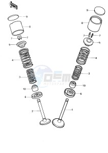 KZ 1300 B [B2] drawing VALVES