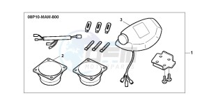 GL1500A GOLDWING ASPENCADE drawing REAR SPEAKER