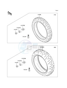 ZX 1400 A [NINJA ZX-14] (A6F-A7FA) A7FA drawing TIRES