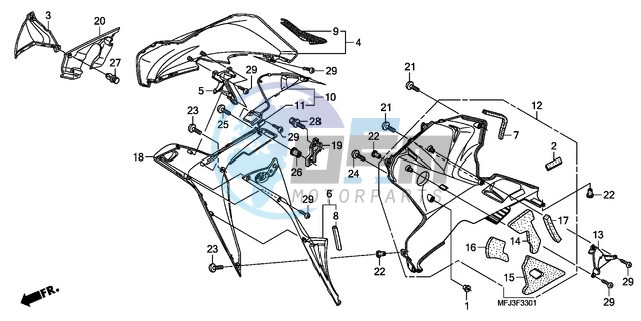 LOWER COWL (R.) (CBR600RR9,A/RA9,A)