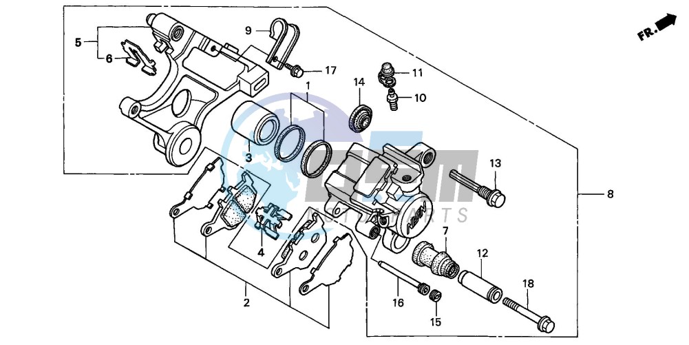 REAR BRAKE CALIPER