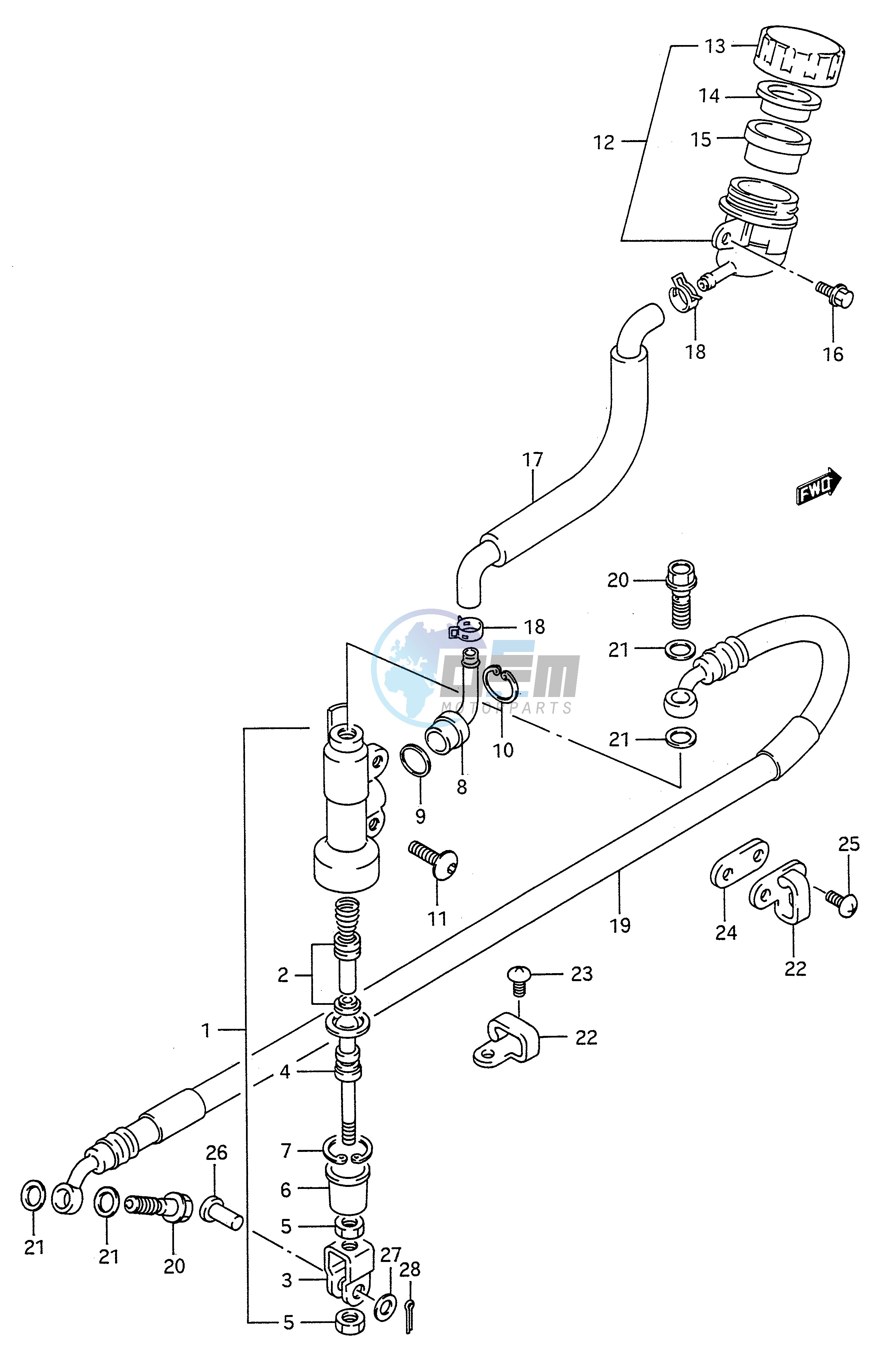 REAR MASTER CYLINDER (MODEL M)