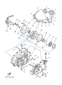 YFM450FWAD YFM450PF GRIZZLY 450 EPS (2LC8) drawing CRANKCASE