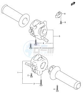 GSX750 (E4) drawing HANDLE SWITCH