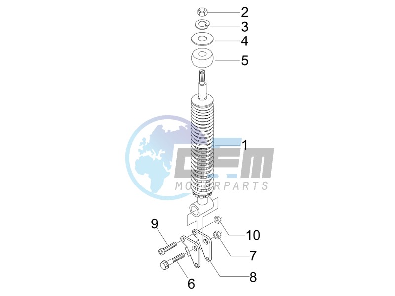 Rear suspension - Shock absorber - s