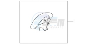 CBR1000RR9 Korea - (KO / MME SPC) drawing CARBON FIBER FRONT FENDER