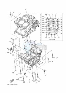 XSR700 MTM690 (BEE1) drawing CRANKCASE