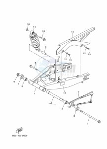 YZF250-A (B6P2) drawing REAR ARM & SUSPENSION