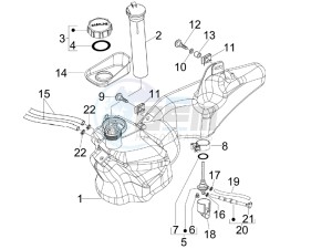 Liberty 125 4t Delivery e3 drawing Fuel Tank