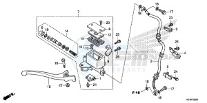 SH125DSE SH125DS UK - (E) drawing FRONT BRAKE MASTER CYLINDER