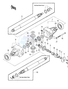 KLT 200 A [KLT200] (A1-A3) [KLT200] drawing REAR AXLE -- 81-82 KLT200-A1_A2_A3- -