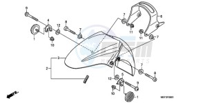 FJS400D9 F / CMF 2F drawing FRONT FENDER (FJS400D9/FJ S400A)