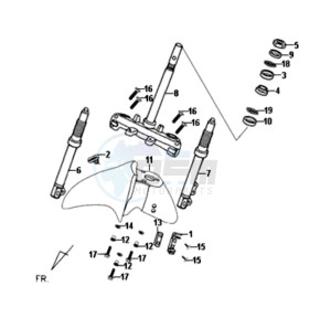 FIDDLE II 50 drawing STEERING  STEM FRONT CUSHION