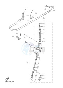 YZ450F (1SL1 1SL2 1SL3 1SL4) drawing REAR MASTER CYLINDER