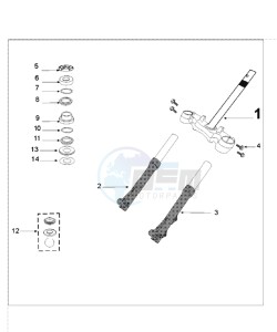 Tweet 125 VX drawing FRONT FORK / STEERINGHEAD