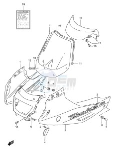 GSF1200 (E2) Bandit drawing COWLING BODY (GSF1200ST SV SAV)