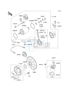 KLF 250 A [BAYOU 250] (A6F-A9F) A6F drawing STARTER MOTOR