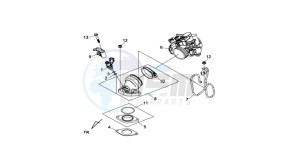 MAXSYM 400 EFI drawing INLET / FUEL INJECTOR / THROTTLE VALVE BODY