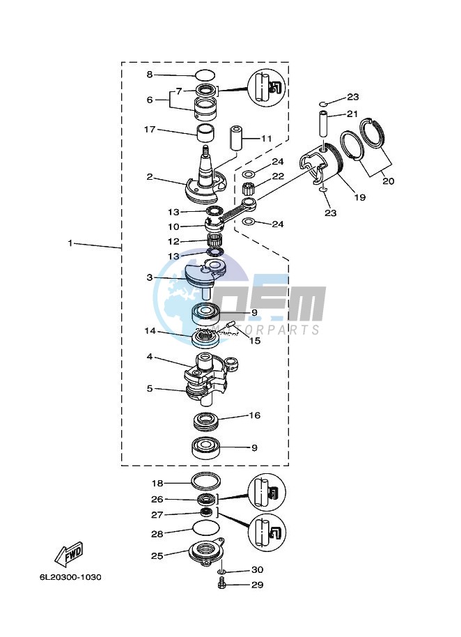 CRANKSHAFT--PISTON