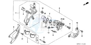 CRF450XC drawing REAR BRAKE CALIPER