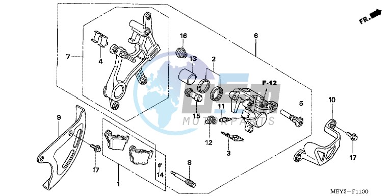 REAR BRAKE CALIPER