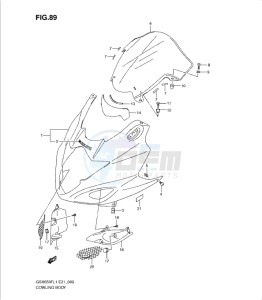 GSXF650 drawing COWLING BODY