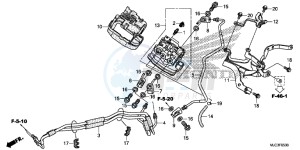 CBR600RAD CBR600RR ABS UK - (E) drawing 30 FRONT VALVE UNIT (CBR600RA)