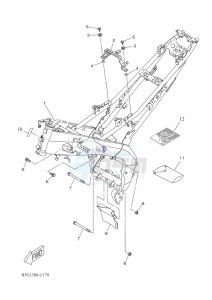 YZF125-A YZF-R125 (B5G1) drawing FRAME