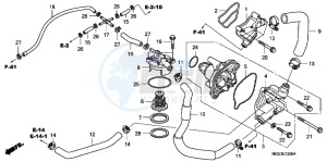 VFR1200FD VFR1200F UK - (E) drawing WATER PUMP