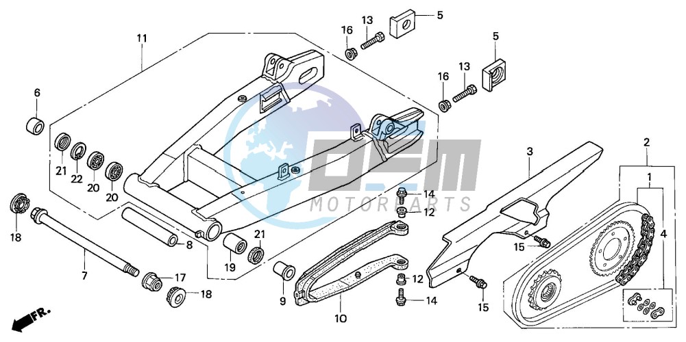 SWINGARM/CHAIN CASE