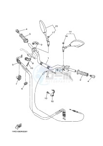 MT07A MT-07 ABS 700 (1XB9) drawing STEERING HANDLE & CABLE