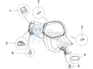 Liberty 125 4t drawing Selectors - Switches - Buttons